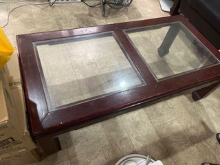 Center Table with Glass center