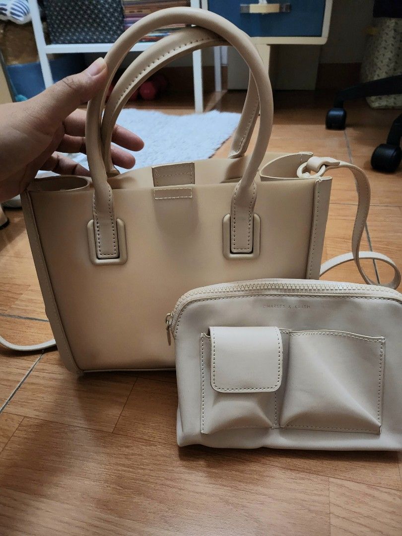 Charles Keith Beige Jelly Bag ori