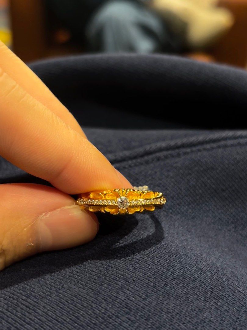 Chrome Hearts 22k baby classic floral ring, Men's Fashion, Watches