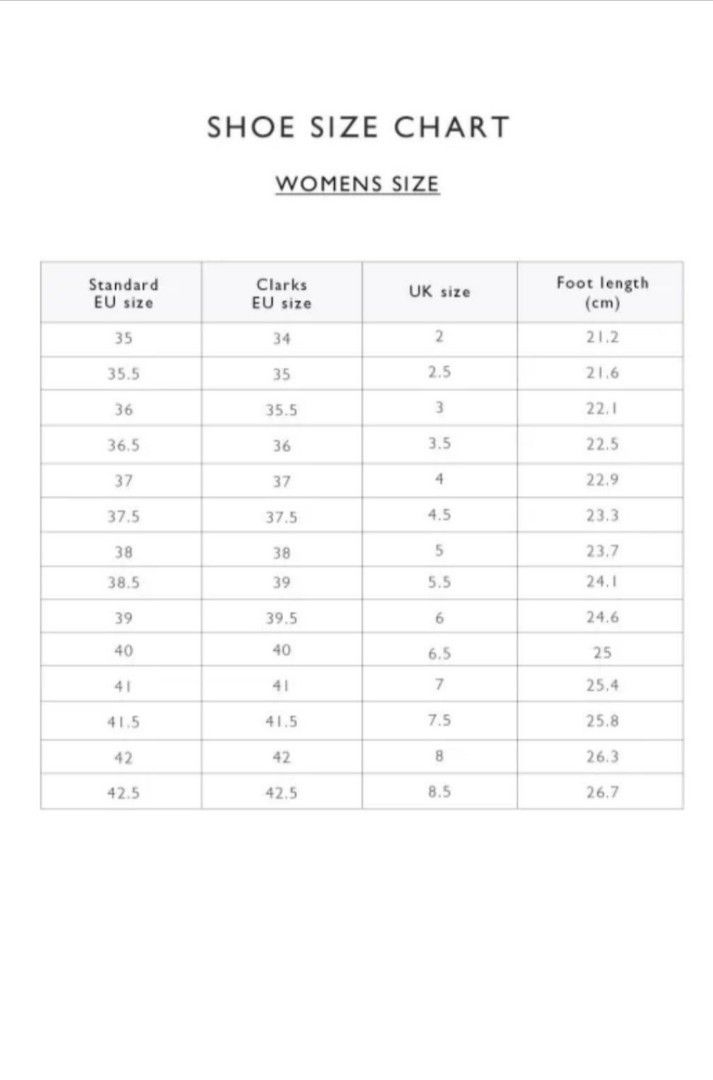 Clarks shoe size in cm new arrivals
