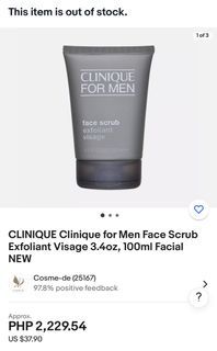 Clinique for men face scrub exfoliant