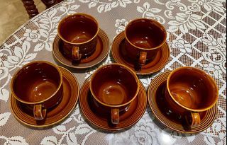 Coffee Cups And Saucers 5pcs