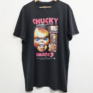 Cotton On - Chucky Child's Play 3 - Black T-shirt - Crewneck Short Sleeve -Top Casual