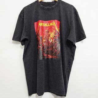 Cotton On - Metallica - Acid Wash T-shirt - Crewneck Short Sleeve -Top Casual