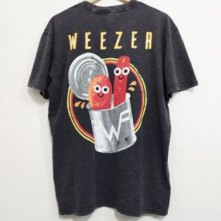 Cotton On - Weezer - Acid Wash T-shirt - Crewneck Short Sleeve -Top Casual
