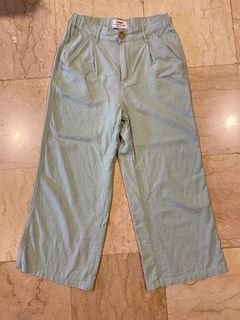 COTTON ON Sage Green Linen 3/4 Trouser