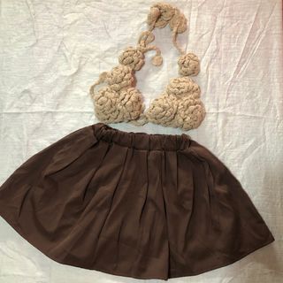 Crochet bikini top & skirt