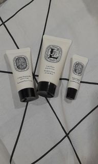 diptyque skincare travel kit (face cream + lotion + lip balm)