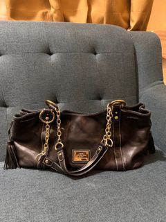 Double M Milano Black Kili/Shoulder Bag Chain and Leather Strap Genuine Leather Almost New Condition