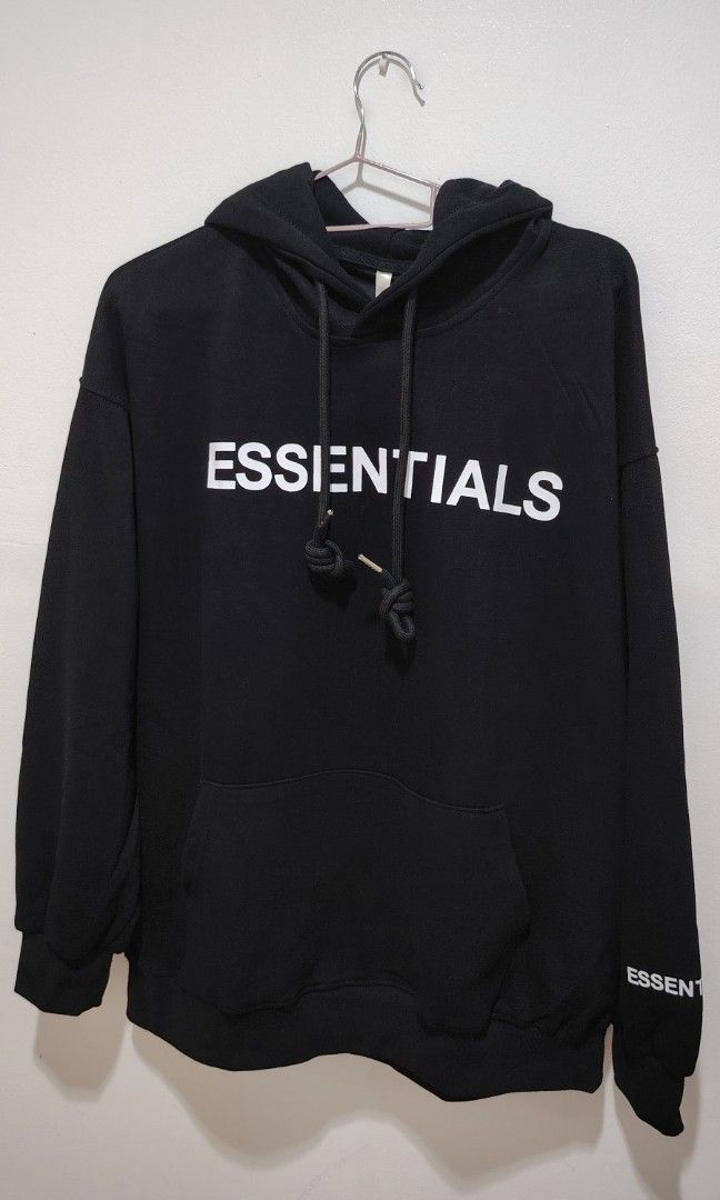 Essentials Hoodie (Category: Coats, Jackets and Outerwear) located in San Juan City. Submitted by lavishchicks (Listing ID 1308891285, Image 1). Description: Essentials Hoodie Jacket Available color: black and grey Bought in thailand. Super good quality ang tela..
