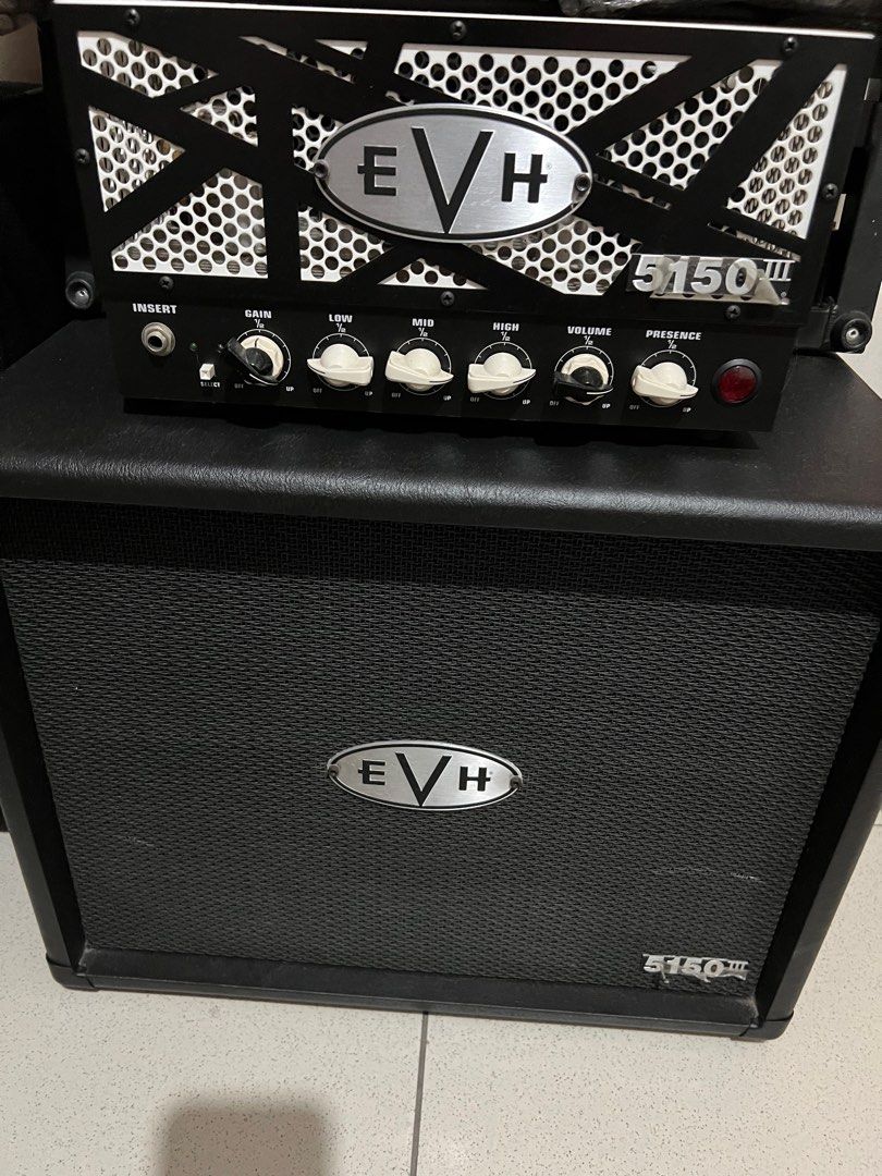 EVH 5150iii with EVH 1x12 cab guitar amp (Category: Soundbars, Speakers & Amplifiers) located in Cainta. Submitted by chrislim119 (Listing ID 1310690107, Image 2). Description: EVH amp and cab Tube amp Great sounding amp for all your Periphery and other djent needs Will include a JHS volume control so you can drive the tubes to the max at a lower output for bedroom playing etc. Pickup at Eastwood or pasig area, can also shop via grab car at buyer