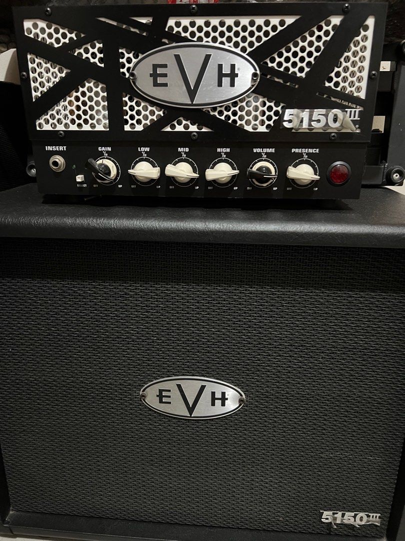 EVH 5150iii with EVH 1x12 cab guitar amp (Category: Soundbars, Speakers & Amplifiers) located in Cainta. Submitted by chrislim119 (Listing ID 1310690107, Image 1). Description: EVH amp and cab Tube amp Great sounding amp for all your Periphery and other djent needs Will include a JHS volume control so you can drive the tubes to the max at a lower output for bedroom playing etc. Pickup at Eastwood or pasig area, can also shop via grab car at buyer