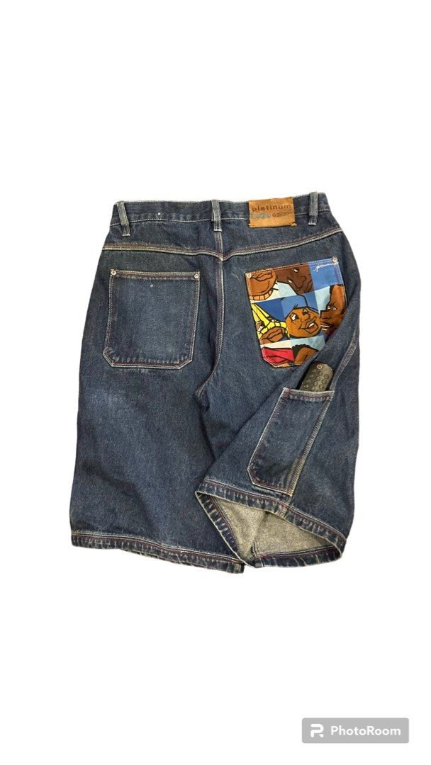 Fubu Platinum X Fat Albert Ori Jorts Y2K JNCO, Men's Fashion