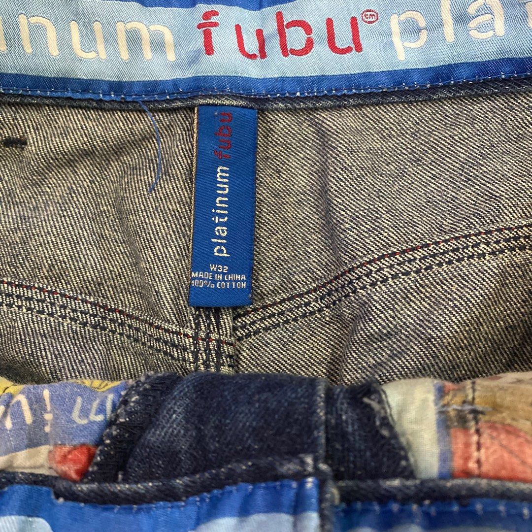 Fubu Platinum X Fat Albert Ori Jorts Y2K JNCO, Men's Fashion