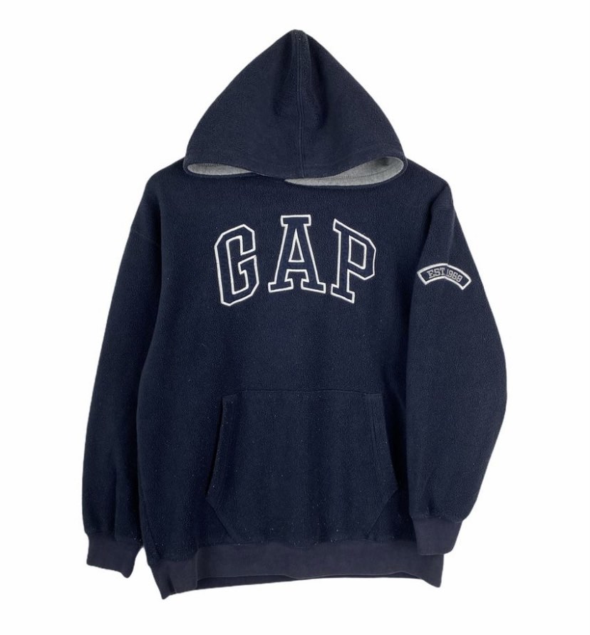 GAP Fleece Big Logo Hoodie Pullover Jumper Men s Fashion Tops Sets Hoodies on Carousell