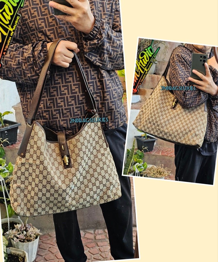 Gucci canvas jackie bag best sale