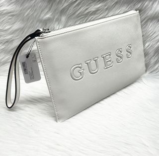 Guess Artemis Large Multi-purpose Wristlet. Color: White.