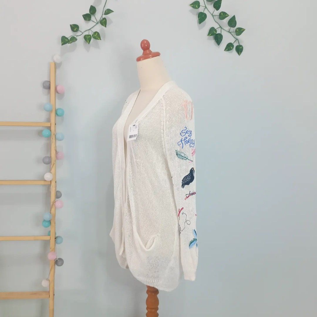 ‼️HARGA NETT‼️ Cardigan Rajut Jaring Motif Pattern Patchwork Lucu Lucu ...