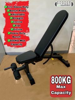 HEAVY DUTY Bench Press Dumbbell Bench Press Crunches and Adjustable Commercial Bench Press