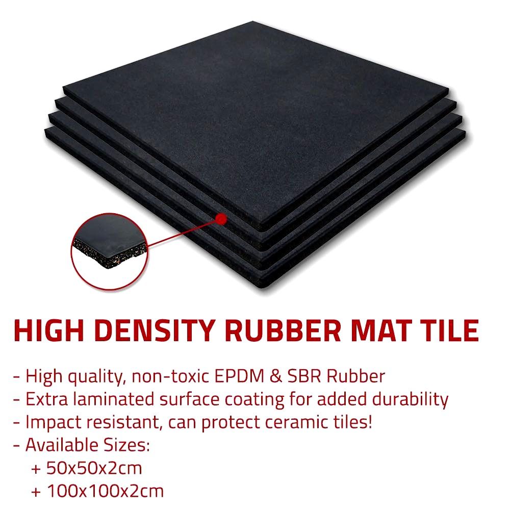 High density mat Rubber mat Puzzle Mat (Category: Exercise Mats) located in Valenzuela. Submitted by carlo_023 (Listing ID 1310723726, Image 1). Description: 1. 50x50x1.6cm Tile Mats - 350/pc 2. 100x100x2cm Tile Mats - 1180/pc 3. 50x50x2.5cm Fluted Mats - 410/pc 4. 100x100x2.5cm Fluted Mats - 1450/pc 5. 50x50x1.6cm Puzzle Mats - 350/pc 6. 100x100x2cm Puzzle Mats - 1250/pc 7. 100x100x1.5cm Puzzle Mats - 1100/pc.