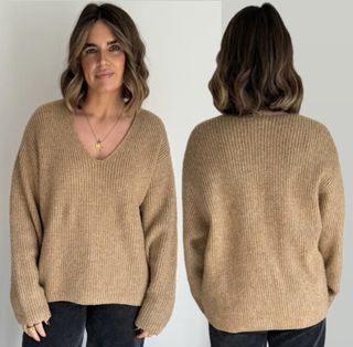 H&M Beige Knitted Sweater Jumper