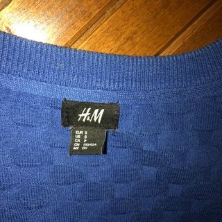 h&m blue sweater knitted