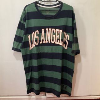 H&M LA Stripe T-shirt #Origin Brand Limit Import Rare Class Zara Uniq bersh men Prelove Ukay VintageThrift Oversized grunge Logo Graph Print Style mullet all clean crop Cloth green black ball white New Jersey Appar Back AOP wash shirt Top Tee Unisex #Sale