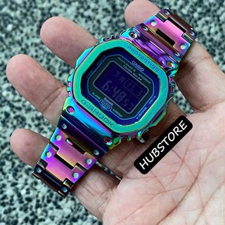 HUBSTORE CASIO G-Shock GSHOCK Farmer Oak Royal Oak Octagonal Hands 200m Waterproof Casioak GA2100 GA-2100 GA-2100-4 GA-2100-4A Green Blue Purple Gradient Color In Stock64230683883267110