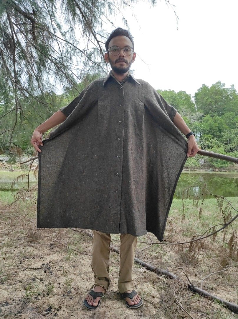 Issey Miyake vintage vtg 70s rare poncho cape jacket Men s Fashion Coats Jackets and Outerwear on Carousell