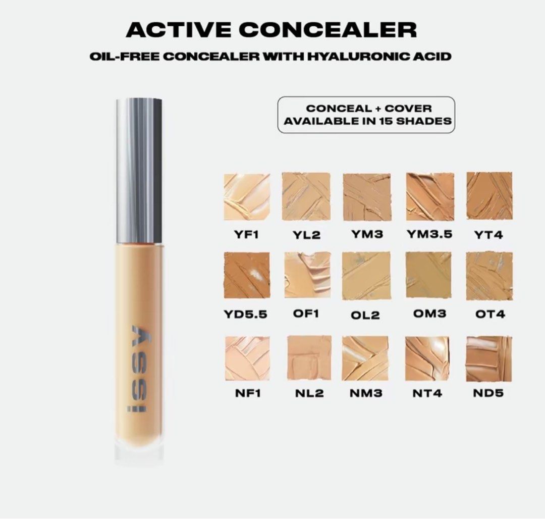 issy active concealer in YM3 (Category: Makeup) located in Marikina City. Submitted by lunaisse (Listing ID 1310686749, Image 1). Description: - brand new kakaship lang today - can send proof of purchase - rfs : not my shade its too dark for me i have very light skin + warm toned - i only swatched it sa arms ko never been used sa face or what!! - loc : manila taft or can meet up around españa! .