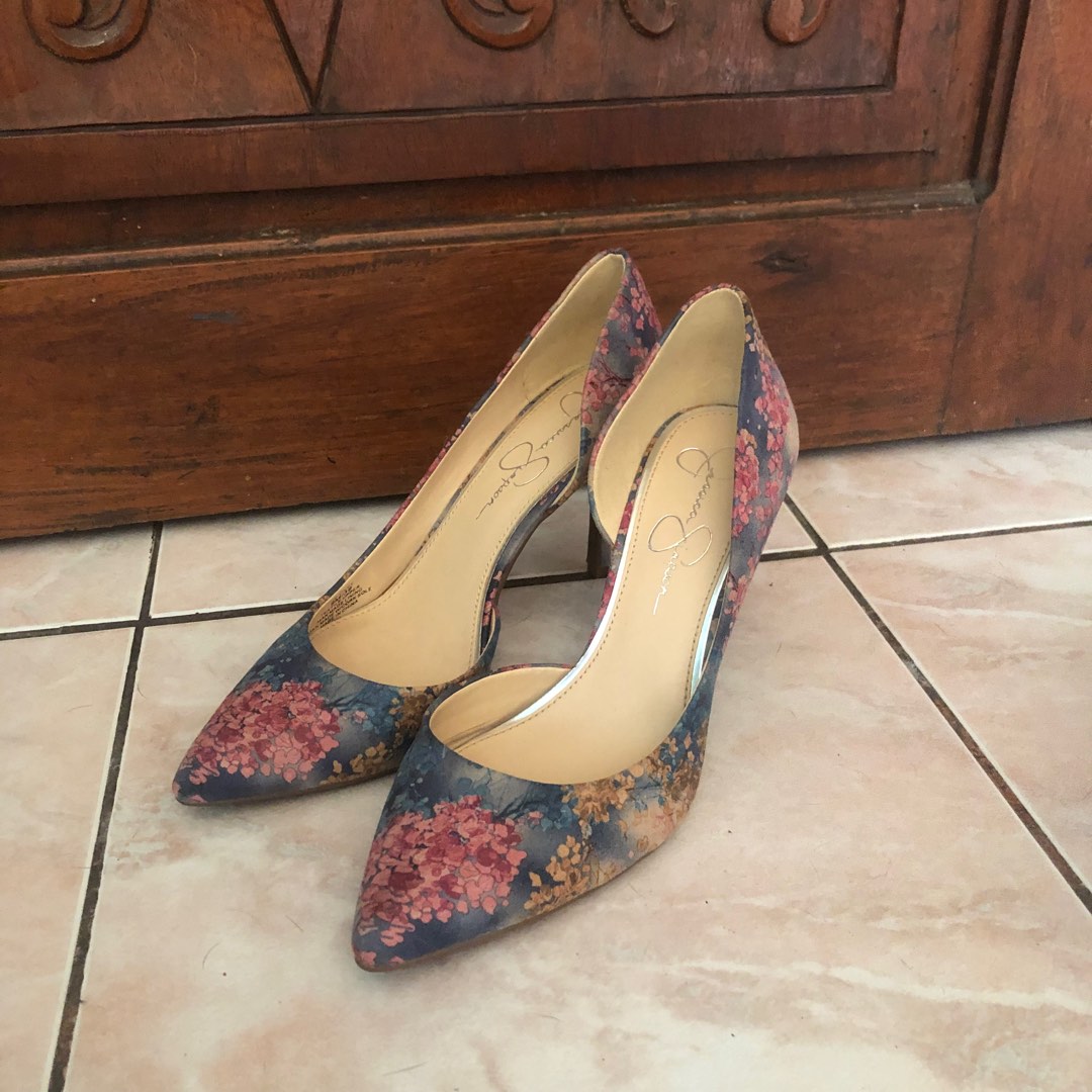 jessica simpson floral stiletto heels Women s Fashion Footwear Heels on Carousell