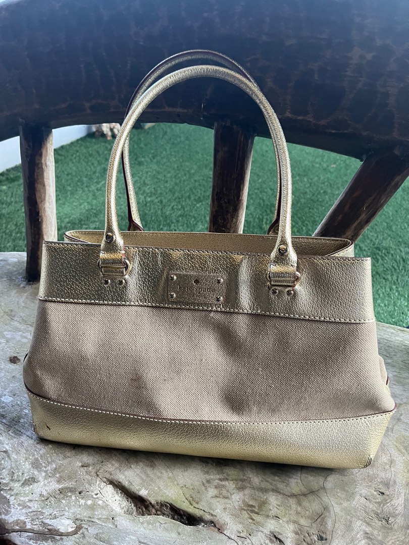 Kate spade gold tote clearance