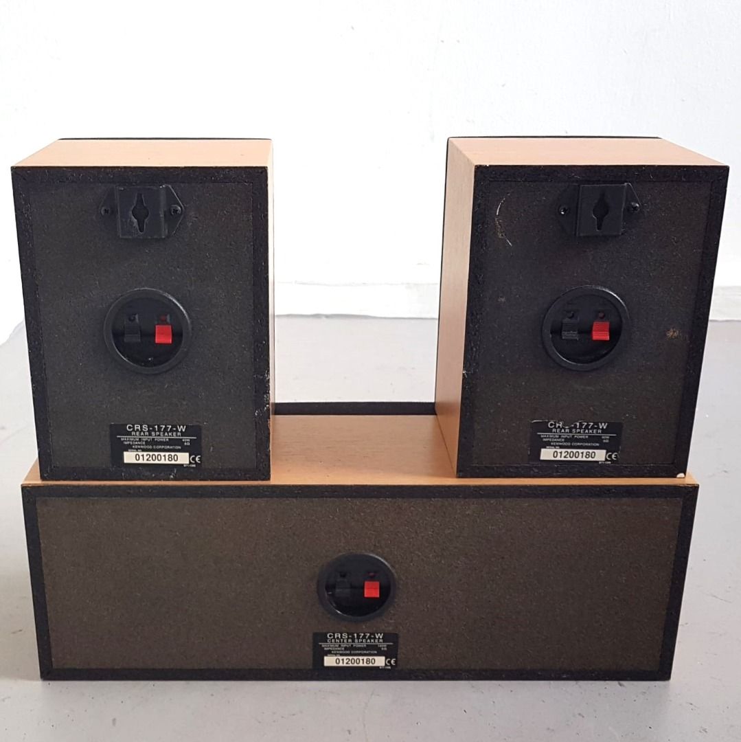 KENWOOD Loudspeakers, Set of 3 Speakers, JAPAN, Model CRS