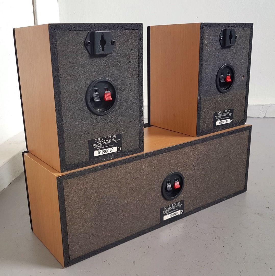 KENWOOD Loudspeakers, Set of 3 Speakers, JAPAN, Model CRS