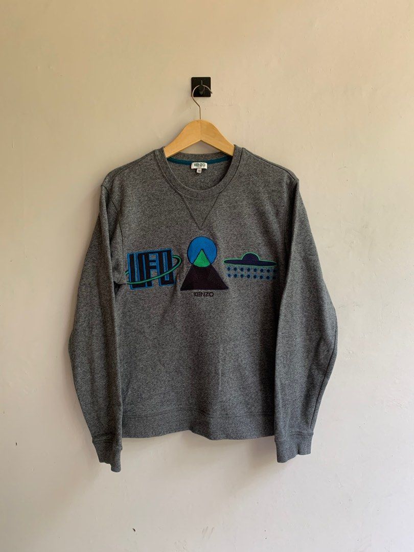 Kenzo UFO Crewneck Sweatshirts Fesyen Pria Pakaian Baju Luaran di Carousell