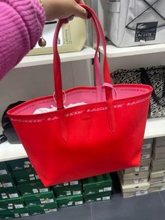 Lacoste Anna Reversible Tote Red/Pink Bag (LIMITED EDITION)
