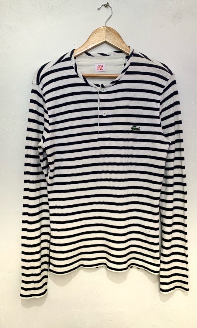 Lacoste tshirt Longsleeve Men s Fashion Tops Sets Tshirts Polo Shirts on Carousell