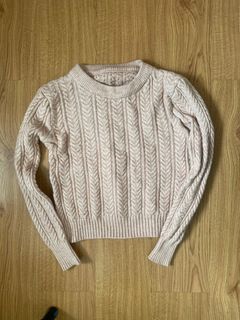 Latte cable knit sweater