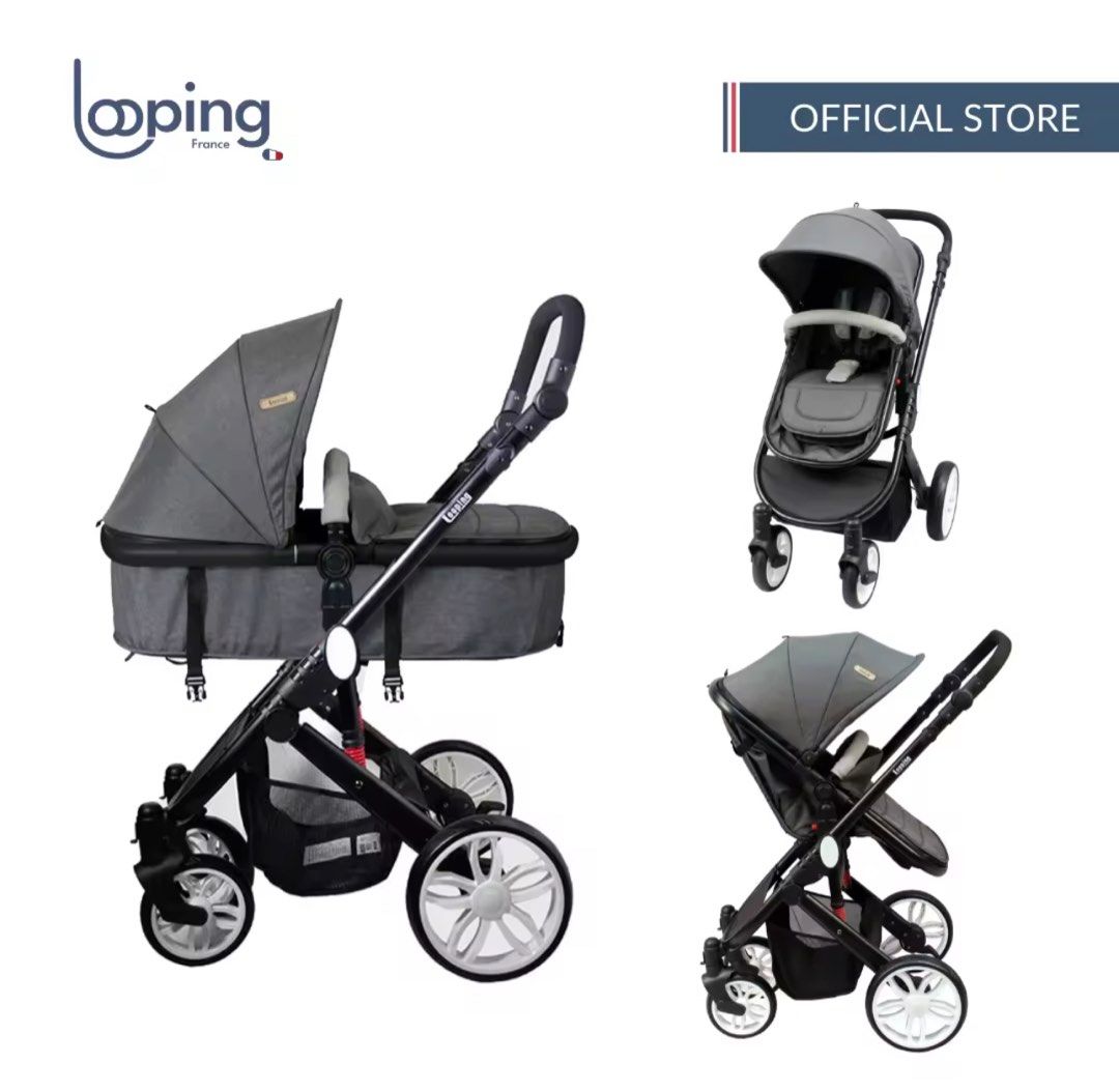 Looping Sydney Stroller - Black Frame - EUC Lightly Used (Category: Strollers) located in Makati City. Submitted by jcaf22 (Listing ID 1310643371, Image 1). Description: Baby is only 10 months, lightly used stroller. Baby prefers to be on his carrier. RFS: Planning to buy a travel stroller instead. Retails for 23K, selling for 8K less. THE REVERSIBLE AND RECLINABLE PRAM COT Suitable for Newborn 0 months up to Toddler 20kgs Lightweight Travel Syst