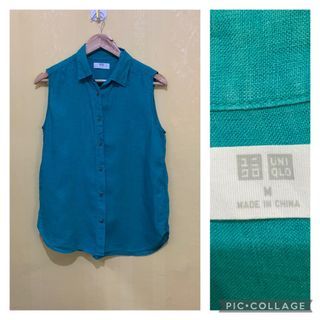 (M) Uniqlo Linen top