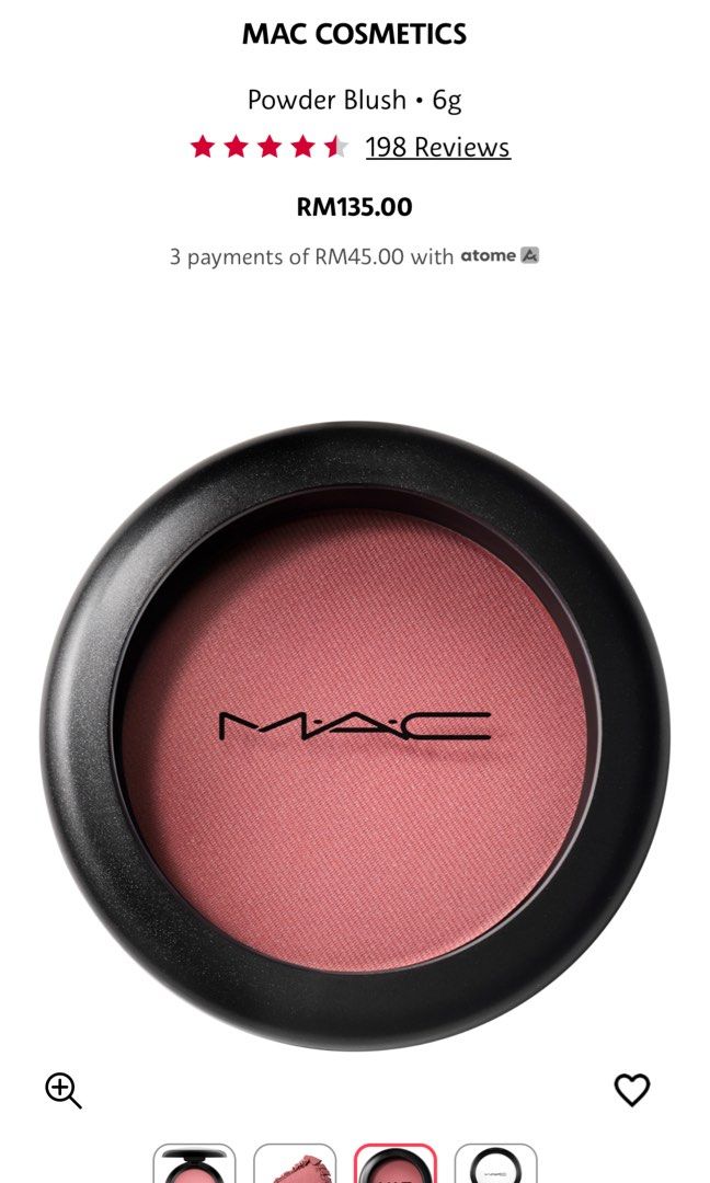 MAC Powder Blush Fleur Power, Beauty & Personal Care, Face, Makeup on