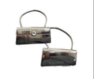 Metallic Silver Shoulder Bag