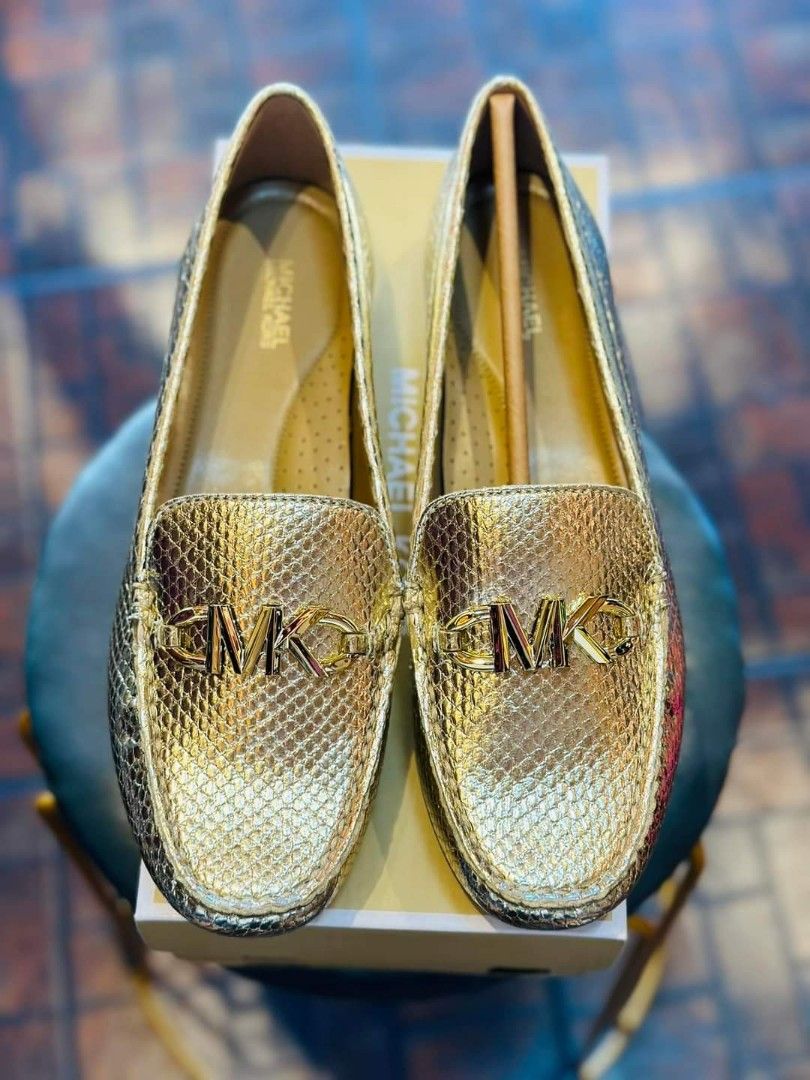 Michael kors gold loafers top