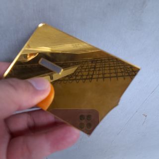 MIRROR mirrorized ACRYLIC SHEET sheets Gold 4x6x2mm
