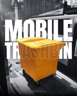 Mobile bin trash bin 1100 liters 660 liters