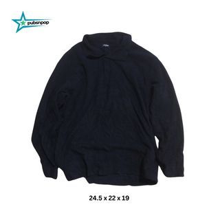 Navy Blue Button Sweater
