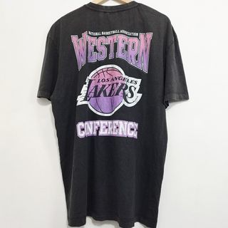 NBA Lakers Western Conference - Vintage T-shirt - Crewneck Short Sleeve -Top Casual
