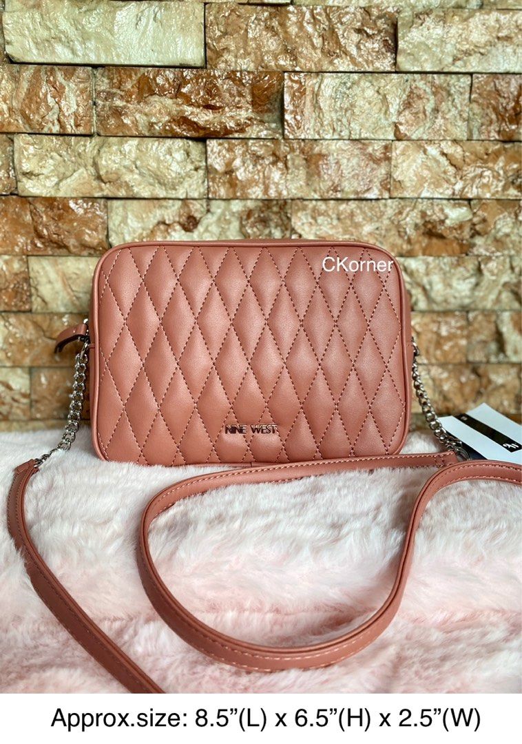 Nine West Sling Bag (Category: Cross-body Bags) located in Lipa City. Submitted by _flor_ (Listing ID 1310726945, Image 1). Description: Nine West Sling / Crossbody Bag Onhand, ready to ship 100% Authentic from US Actual measurement indicated on photo Php 2,400 plus sf Location: Lipa City Courier: LbC **Item’s color may slightly vary due to lighting sources and/or your screen settings PM to order.