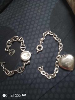 Orig Gucci charm wt free imported silver bracelet