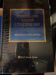 PERSONS AND FAMILY® RELATIONS LAW MELENCIO S. STA. MARIA